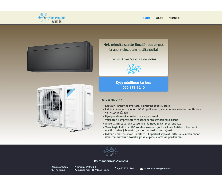 Ennen - Kylmäasennus Alamäki