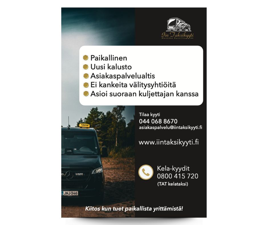 Iin taksi lehtimainos